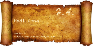 Hadl Anna névjegykártya